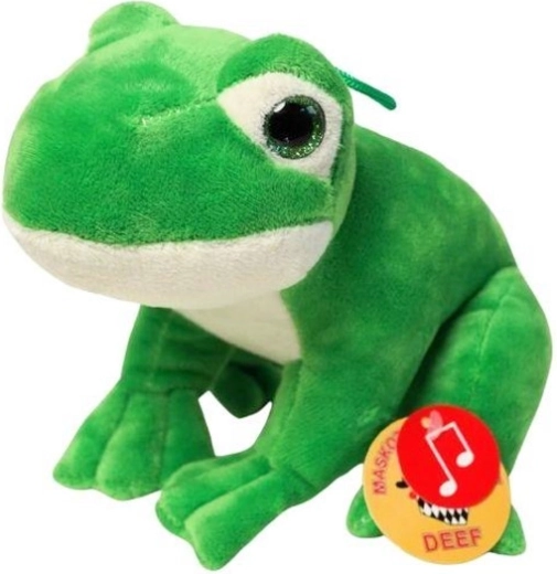 Kuscheliger Kumata-Frosch im Sitzen