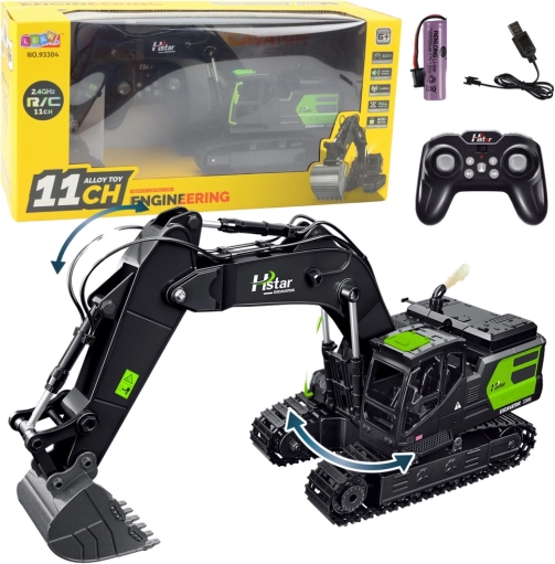 Ferngesteuerter Kettenbagger 2.4G 11CH Schwarz
