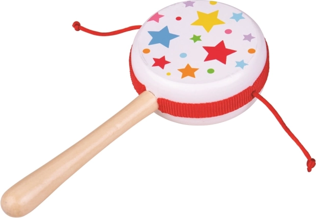 Bigjigs Toys Holzdreh-Trommel mit Sternchen