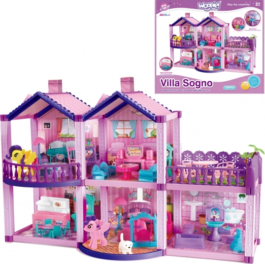 Woopie Puppenhaus Pony Fantasy Villa, 120 Teile