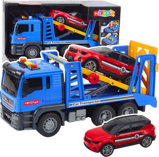 Spielzeug-Abschleppwagen mit Pkw, Licht und Sound