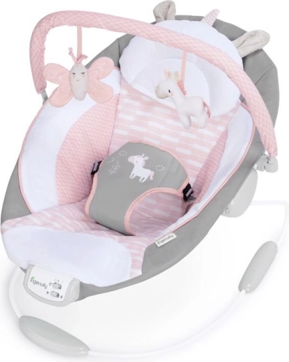 Ingenuity vibrierende Babywippe mit Melodien Flora the Unicorn