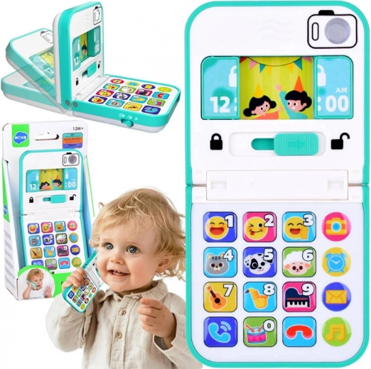 Interaktives musikalisches Klapptelefon für Kinder