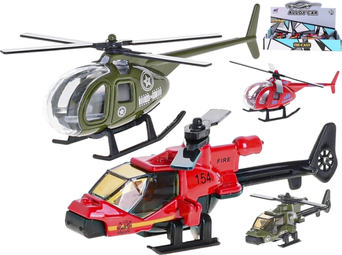 Metallhubschrauber 9 cm – robustes Spielzeug für Kinder