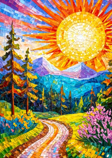 Enjoy Puzzle Mosaik-Sonnenaufgang 1000 Teile