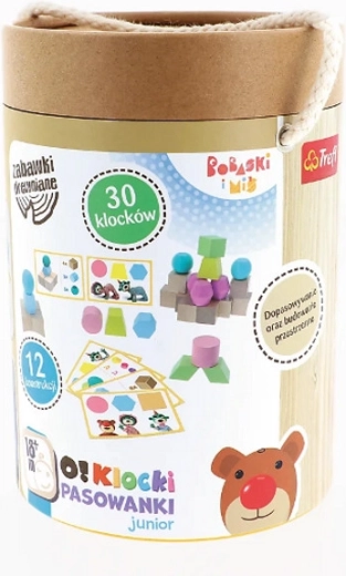 Holz-Steckwürfel Junior Bobaski i Miś