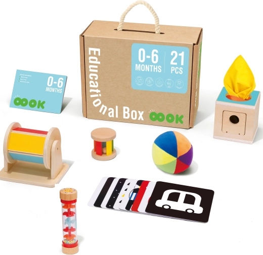 XXL Montessori Lernbox 6in1 für Kinder 0-6 Monate