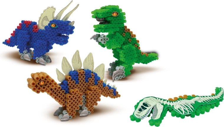 3D Dinosaurier aus Bügelperlen