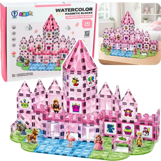 Magnetische Bausteine – Prinzessinnenschloss, 142 Teile