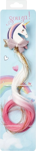 Souza! Haarspange mit Einhorn und Regenbogen-Strähne