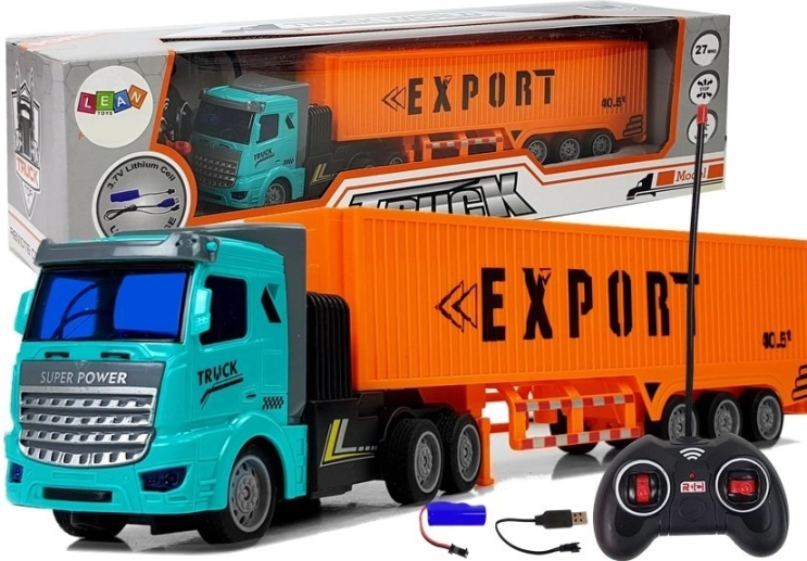 RC-LKW 1:48 mit Container, 27 MHz, orange