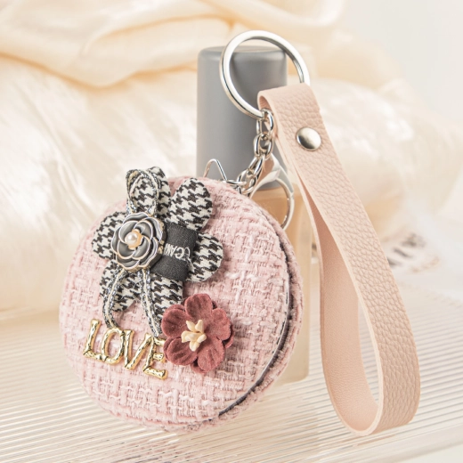 Taschenspiegel Rosa Prinzessin mit Blumendetail