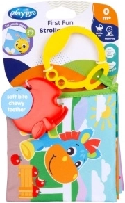 Playgro Hängebuch für den Kinderwagen mit Beißring