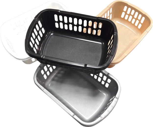 Mittlerer Kunststoff-Aufbewahrungskorb 28 × 19 × 9,5 cm – Farbmix