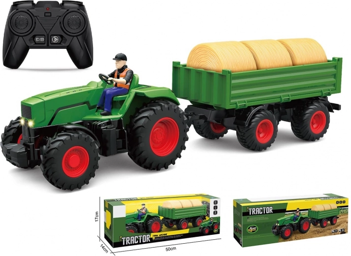Landwirtschaftlicher ferngesteuerter Traktor mit Anhänger