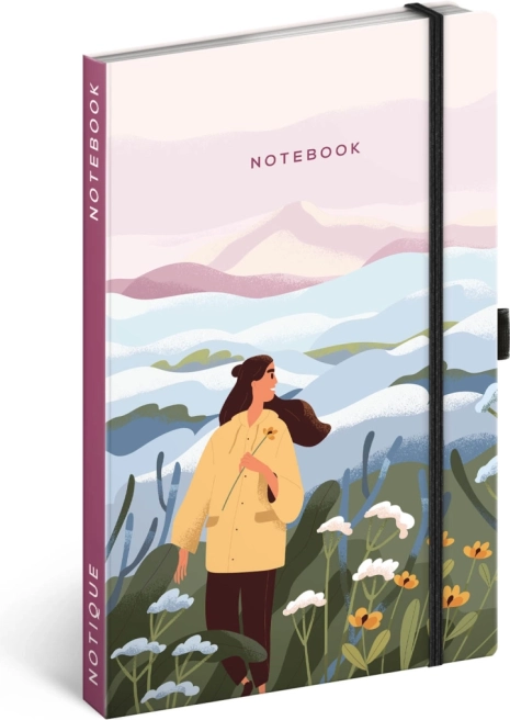NOTIQUE liniertes Notizbuch Landschaft 13 × 21 cm