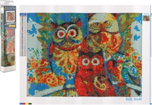Diamantmalerei Eule 30x40 cm