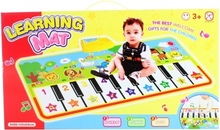 Spielteppich mit Tiermotiven und batteriebetriebenem Klavier