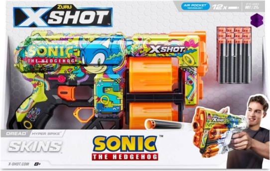X-Shot Skins Dread Sonic – Schaumstoff-Dart-Blaster mit 12-Schuss-Trommelmagazin