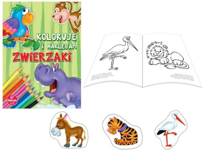 Ich male aus und klebe – Tiere 1
