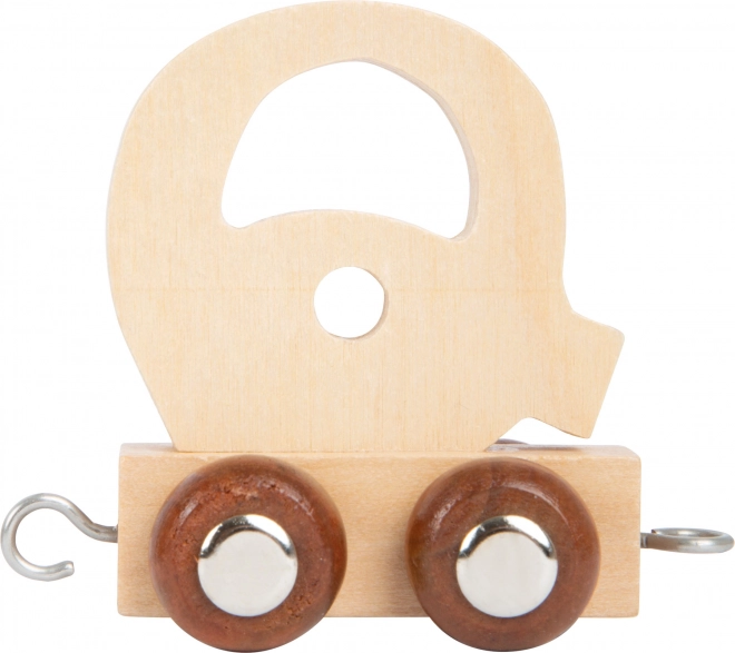 Holzwaggon mit Buchstabe Q small foot für Holzeisenbahnen