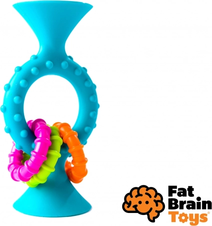 Rassel und Beißring pipSquigz Loops blau
