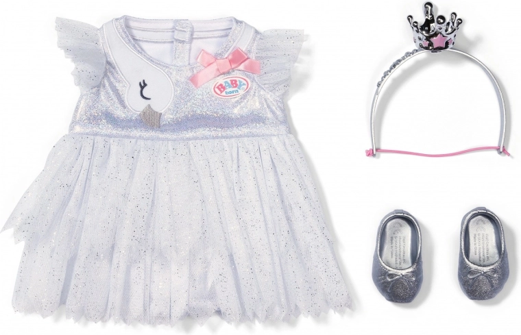 Glitzernder Ballett-Look mit Schwanenmotiv