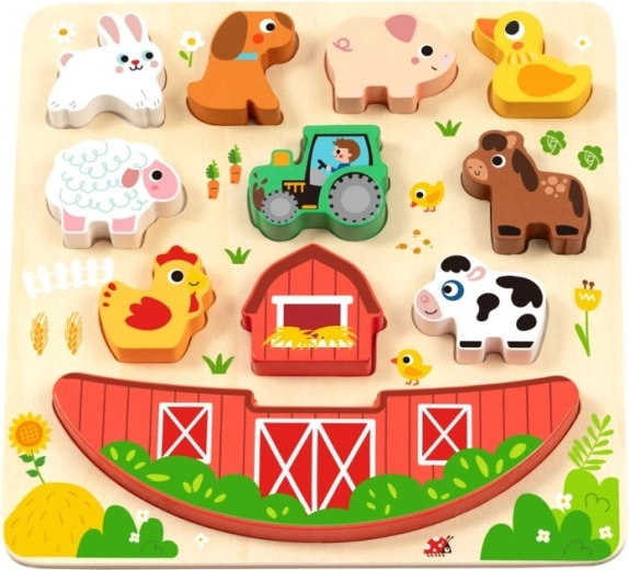 2Kids Toys Balancier-Puzzle Bauernhof 2-in-1
