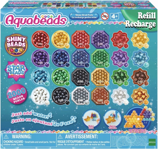 Aquabeads glänzende Perlen – Ergänzungsset 2000 Stk.