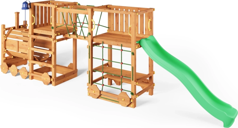 Lange grüne 220-cm-Rutsche