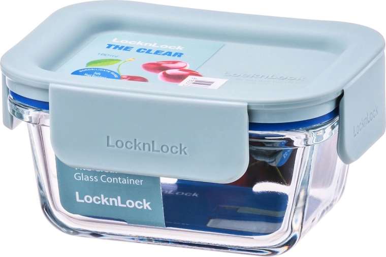 Glasdose Clear rechteckig 160 ml, mintgrün