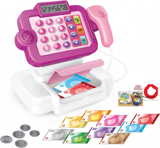 Mini-Laden Kinder-Elektronikkasse - Rosa