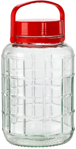 Glasdose 2 l mit Kunststoffdeckel