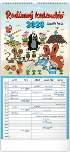 Familien-Wandkalender Kleiner Maulwurf 2026