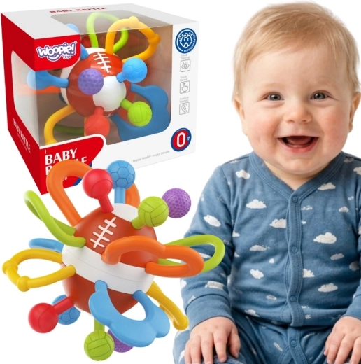 Woopie Baby sensorische Rassel und Beißring in Kugelform