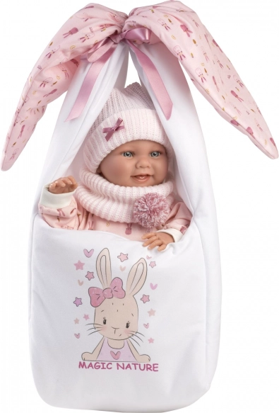 Llorens New Born Mädchen – realistische Babypuppe mit Ganzvinylkörper 40 cm