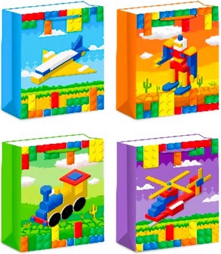 Geschenktasche Größe L – Muster-Mix
