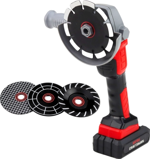 Realistischer Winkelschleifer mit austauschbaren Scheiben