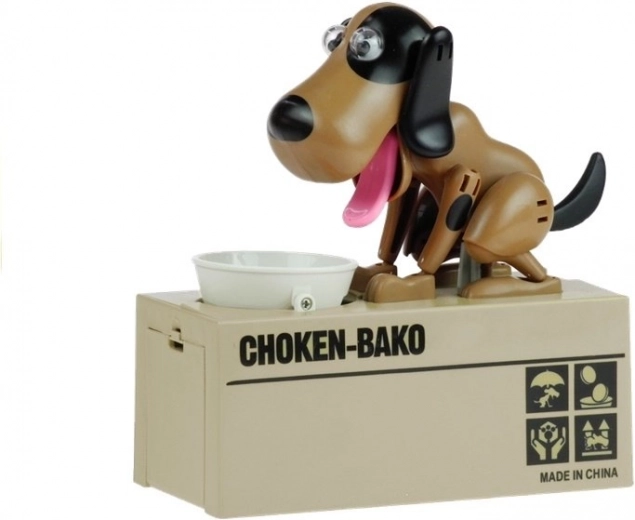 Hunde-Spardose braun