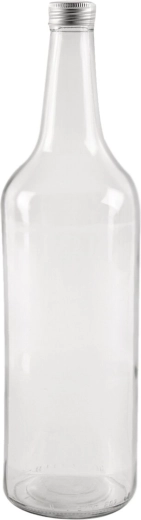Flasche Spirit 1 l mit Glaskörper und Metalldeckel