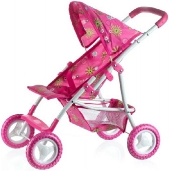 Sportwagen für Puppen mit Verdeck