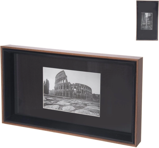 Brauner Holz-Bilderrahmen 32 × 3 × 17 cm (2 Varianten)