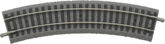 Piko gebogenes Gleis R1 mit Unterlage