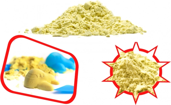 Magischer kinetischer Sand für Kinder 1 kg – Gelb