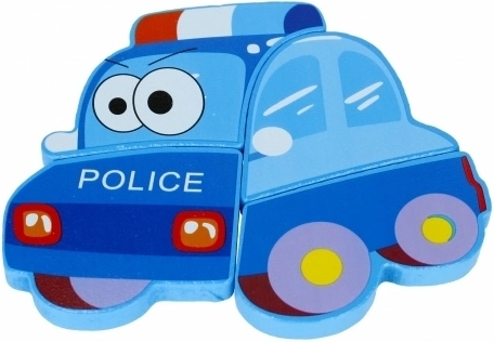 Fröhliches Polizeiauto-Motiv