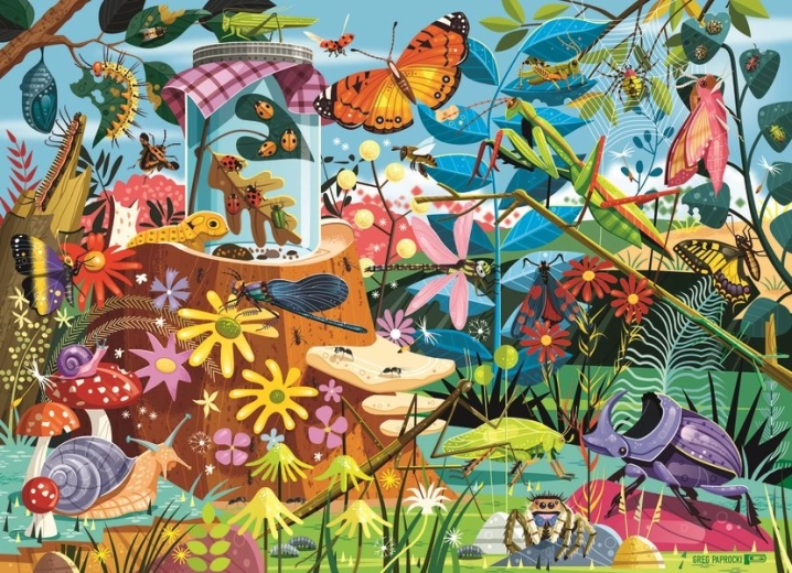 Puzzle Gartenerlebnis mit Käfern 60 Teile