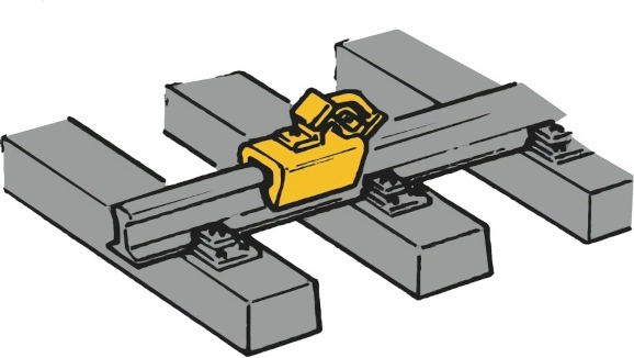 Gelbe Gleis-Prellböcke ROCO, Set mit 12 St.