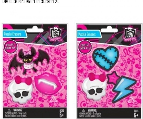 Radiergummi-Set Monster High – Frankie Stein und Freunde