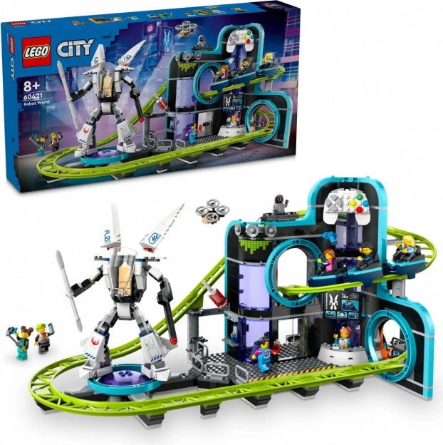 Lego City Park Welt der Roboter mit Achterbahn