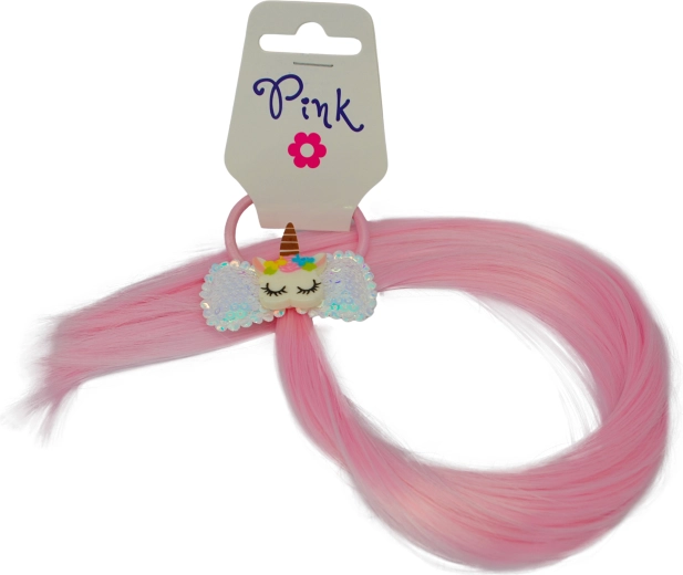Haarspange mit Flecht-Haarteil Einhorn